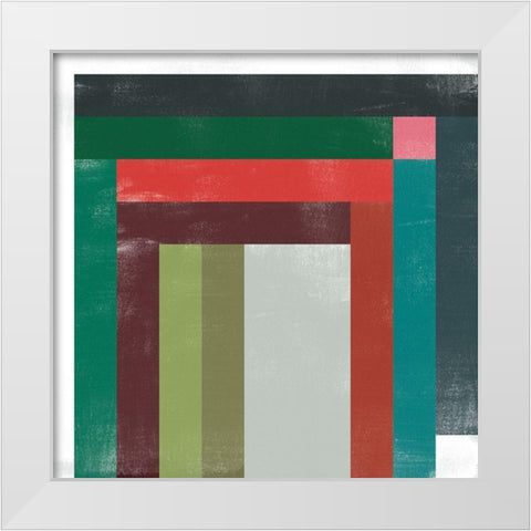 Rainbow Prism IV White Modern Wood Framed Art Print by Vess, June Erica