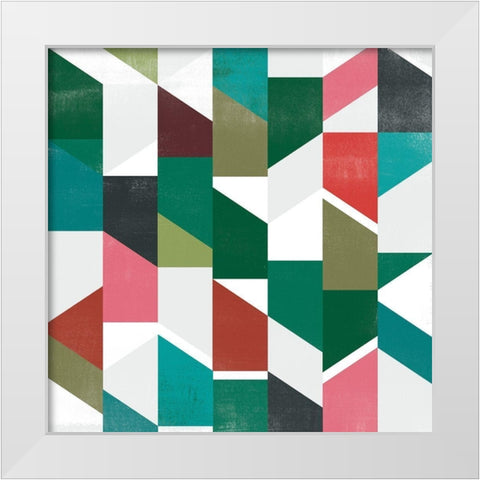 Rainbow Prism V White Modern Wood Framed Art Print by Vess, June Erica