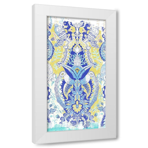 Textile Offset II White Modern Wood Framed Art Print by Vess, June Erica