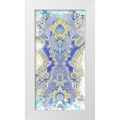 Textile Offset IV White Modern Wood Framed Art Print by Vess, June Erica