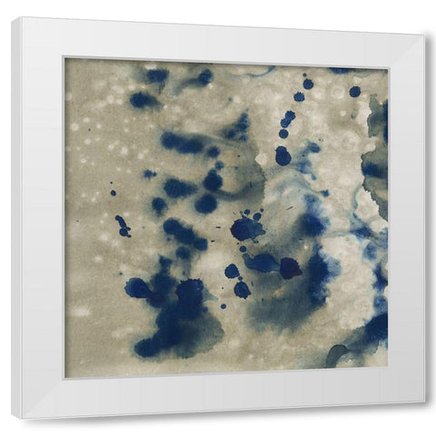 Indigo Fusion I White Modern Wood Framed Art Print by Binder, Vanessa