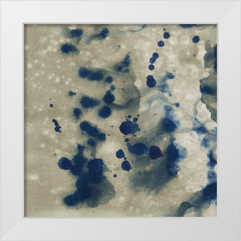 Indigo Fusion I White Modern Wood Framed Art Print by Binder, Vanessa
