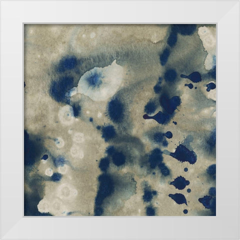 Indigo Fusion II White Modern Wood Framed Art Print by Binder, Vanessa