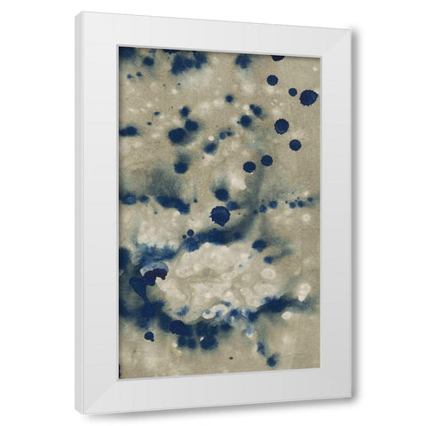 Indigo Fusion V White Modern Wood Framed Art Print by Binder, Vanessa
