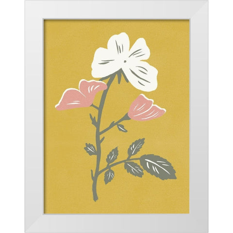 Blossom Bud I White Modern Wood Framed Art Print by Wang, Melissa