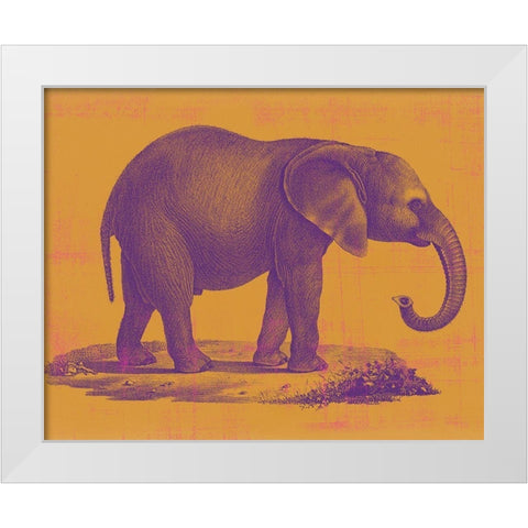 Safari Pop I White Modern Wood Framed Art Print by Studio W
