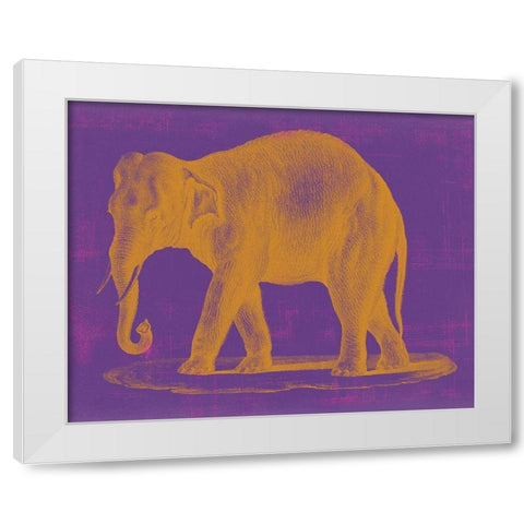 Safari Pop II White Modern Wood Framed Art Print by Studio W