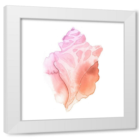 Sunset Conch I White Modern Wood Framed Art Print by Green, Jacob