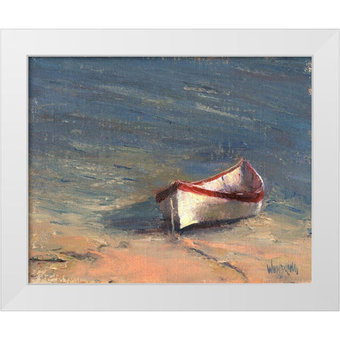 Beached Boat I White Modern Wood Framed Art Print by Wendling, Marilyn