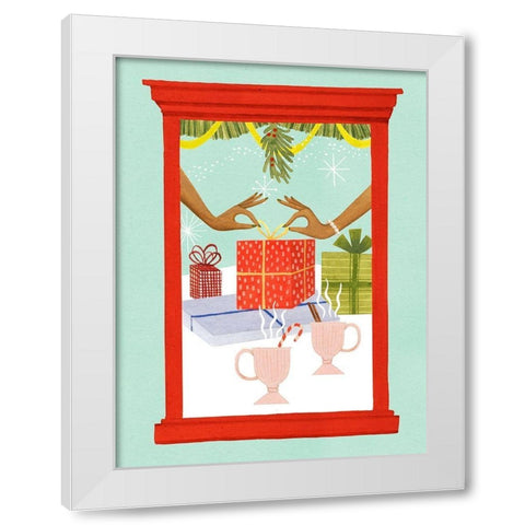 Retro Jingle Ball II White Modern Wood Framed Art Print by Popp, Grace
