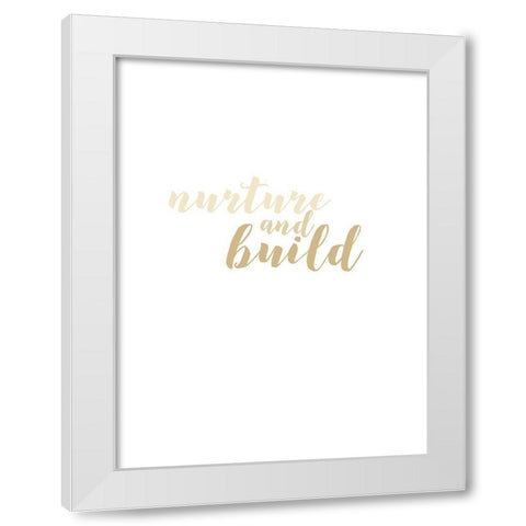 Encouragements I White Modern Wood Framed Art Print by Hambly, Anna