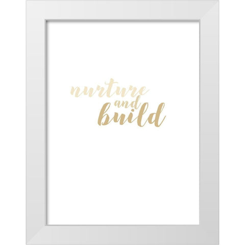 Encouragements I White Modern Wood Framed Art Print by Hambly, Anna