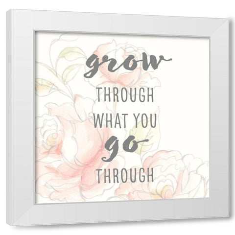 Grow Through I White Modern Wood Framed Art Print by Studio W