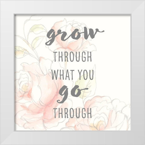 Grow Through I White Modern Wood Framed Art Print by Studio W