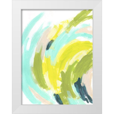 Tidal Vortex I White Modern Wood Framed Art Print by Vess, June Erica