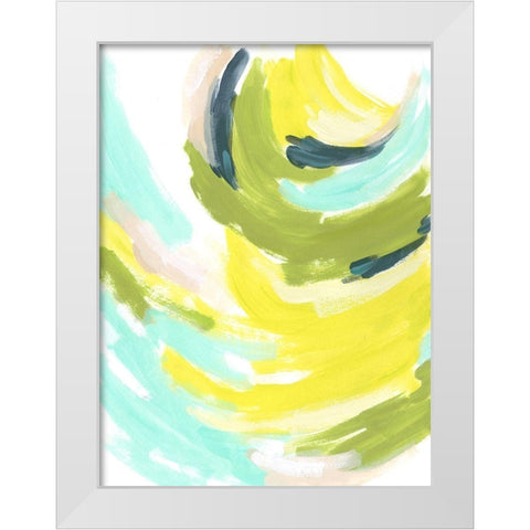 Tidal Vortex II White Modern Wood Framed Art Print by Vess, June Erica