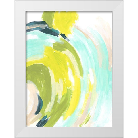 Tidal Vortex IV White Modern Wood Framed Art Print by Vess, June Erica