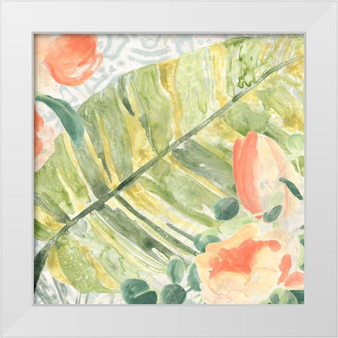 Palm Garden IV White Modern Wood Framed Art Print by Vess, June Erica