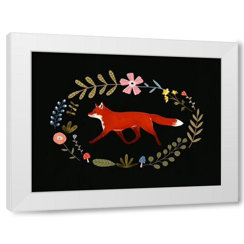 Critters and Foliage I White Modern Wood Framed Art Print by Borges, Victoria