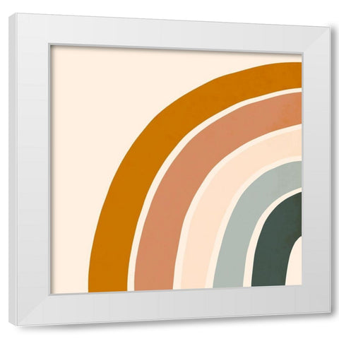 Retro Rainbow I White Modern Wood Framed Art Print by Borges, Victoria