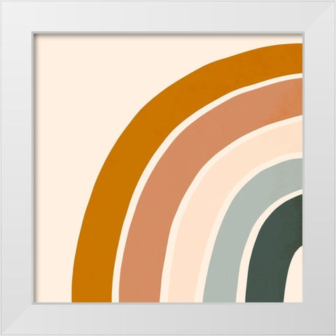 Retro Rainbow I White Modern Wood Framed Art Print by Borges, Victoria