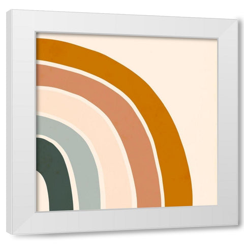 Retro Rainbow II White Modern Wood Framed Art Print by Borges, Victoria