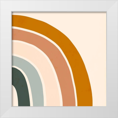 Retro Rainbow II White Modern Wood Framed Art Print by Borges, Victoria