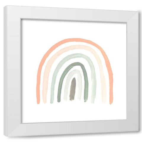 Sweet Rainbow I White Modern Wood Framed Art Print by Vess, June Erica