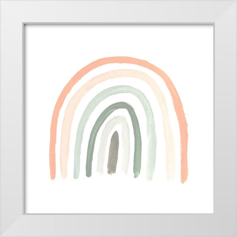 Sweet Rainbow I White Modern Wood Framed Art Print by Vess, June Erica