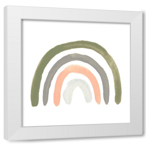 Sweet Rainbow V White Modern Wood Framed Art Print by Vess, June Erica