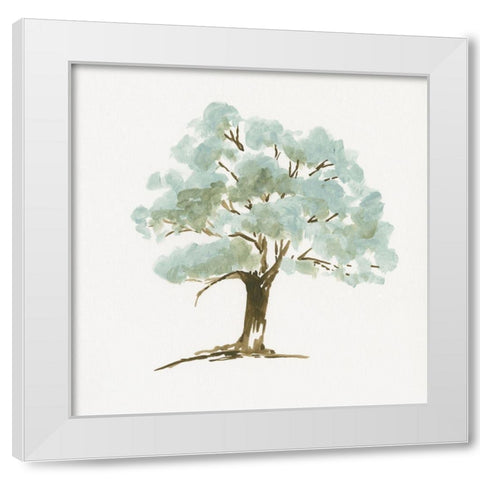 Mint Tree I White Modern Wood Framed Art Print by Goldberger, Jennifer