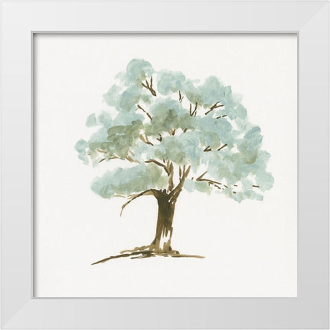 Mint Tree I White Modern Wood Framed Art Print by Goldberger, Jennifer