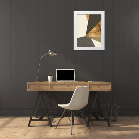 Clovis II White Modern Wood Framed Art Print by Green, Jacob