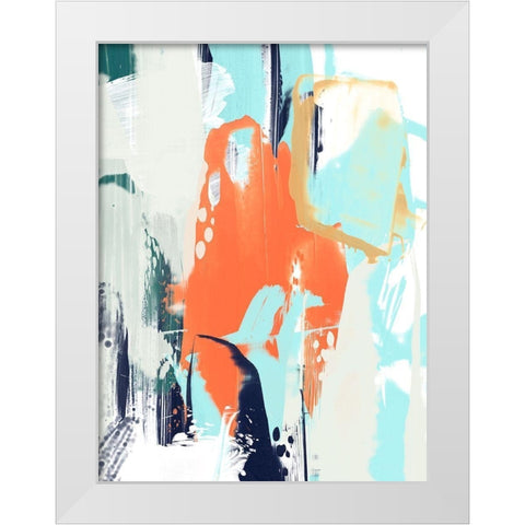 Graffiti Mambo II White Modern Wood Framed Art Print by Vess, June Erica