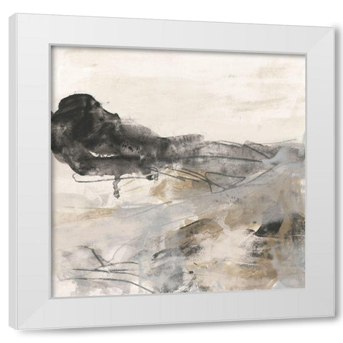Stone River I White Modern Wood Framed Art Print by Vess, June Erica