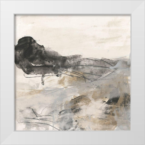 Stone River I White Modern Wood Framed Art Print by Vess, June Erica