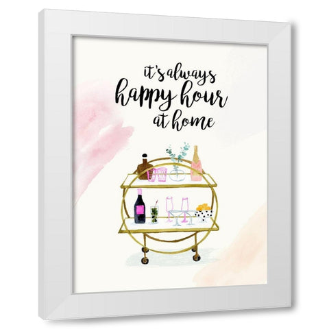 Happy Hour at Home I White Modern Wood Framed Art Print by Borges, Victoria