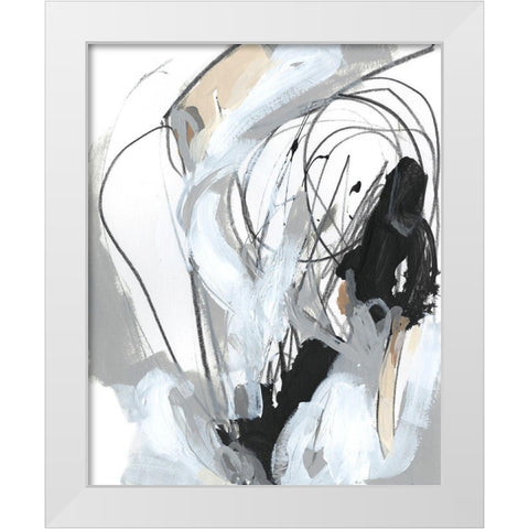 Tangled Threads II White Modern Wood Framed Art Print by Vess, June Erica