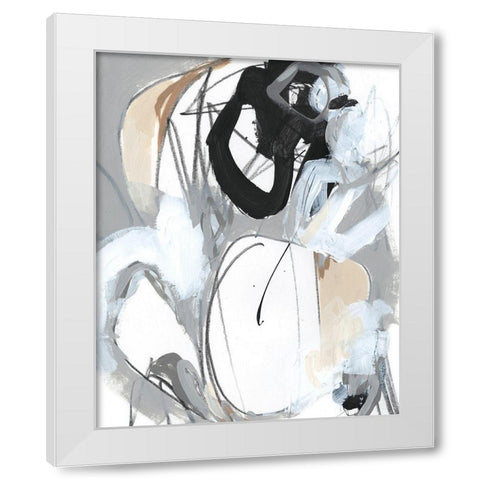 Tangled Threads IV White Modern Wood Framed Art Print by Vess, June Erica