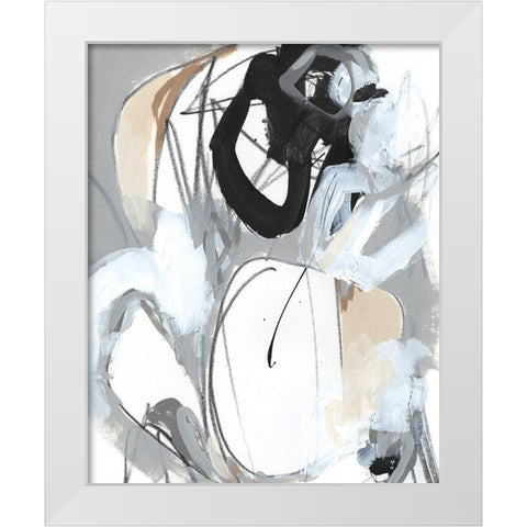Tangled Threads IV White Modern Wood Framed Art Print by Vess, June Erica