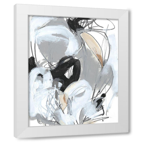 Tangled Threads VI White Modern Wood Framed Art Print by Vess, June Erica