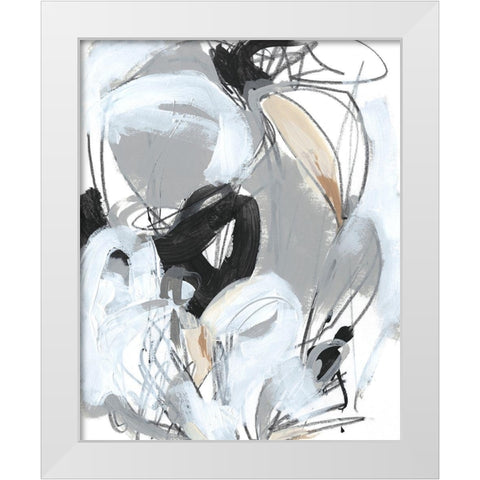 Tangled Threads VI White Modern Wood Framed Art Print by Vess, June Erica