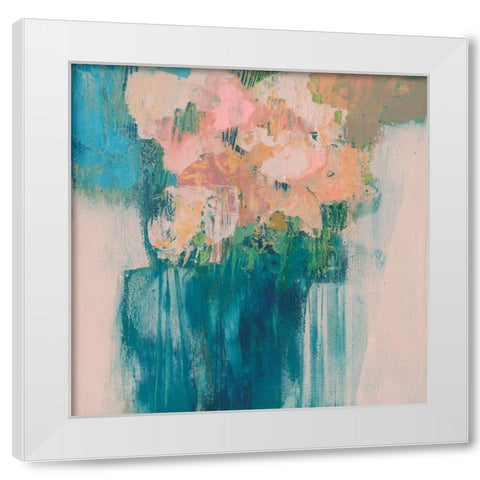 Posy I White Modern Wood Framed Art Print by Jachimiec, Sue
