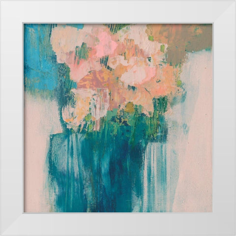 Posy I White Modern Wood Framed Art Print by Jachimiec, Sue