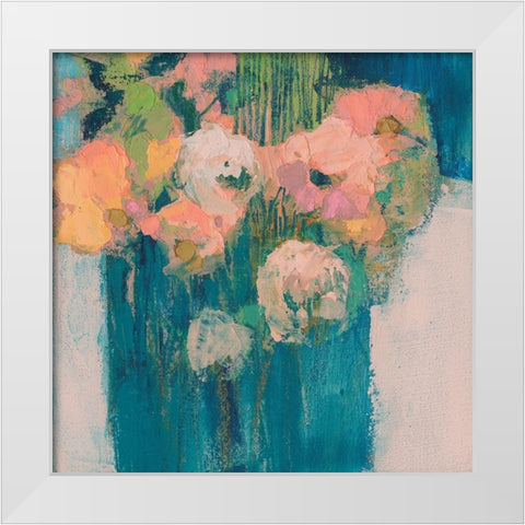 Posy II White Modern Wood Framed Art Print by Jachimiec, Sue