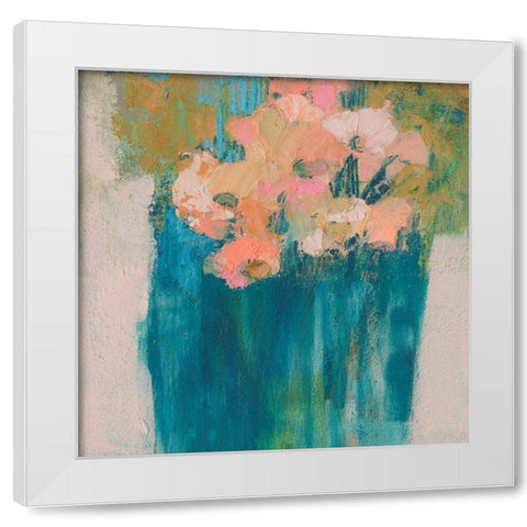 Posy III White Modern Wood Framed Art Print by Jachimiec, Sue