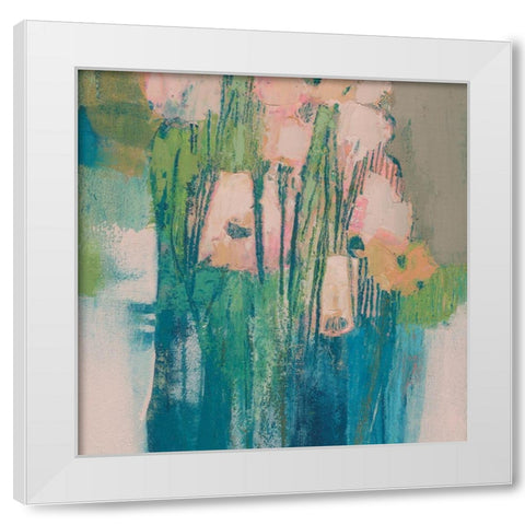Posy V White Modern Wood Framed Art Print by Jachimiec, Sue