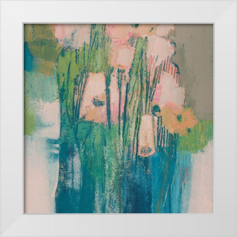 Posy V White Modern Wood Framed Art Print by Jachimiec, Sue