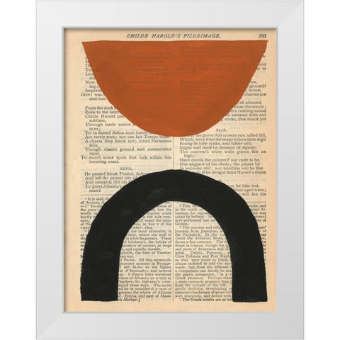Modern Prose I White Modern Wood Framed Art Print by Stramel, Renee W.