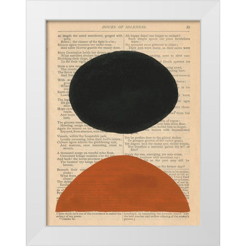 Modern Prose III White Modern Wood Framed Art Print by Stramel, Renee W.